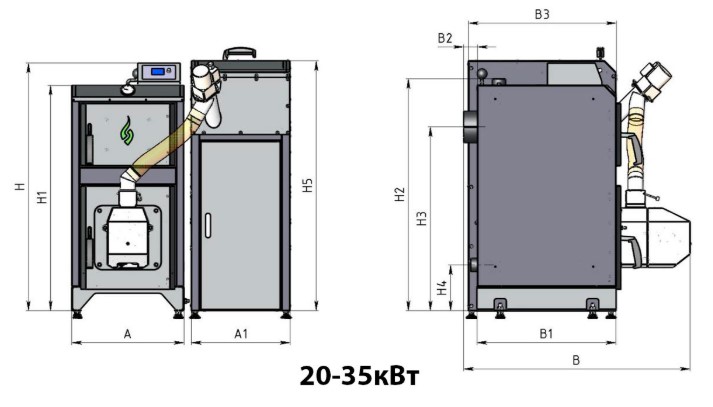 Пеллетный котел SAKOVICH Pellet STANDART 35 кВт