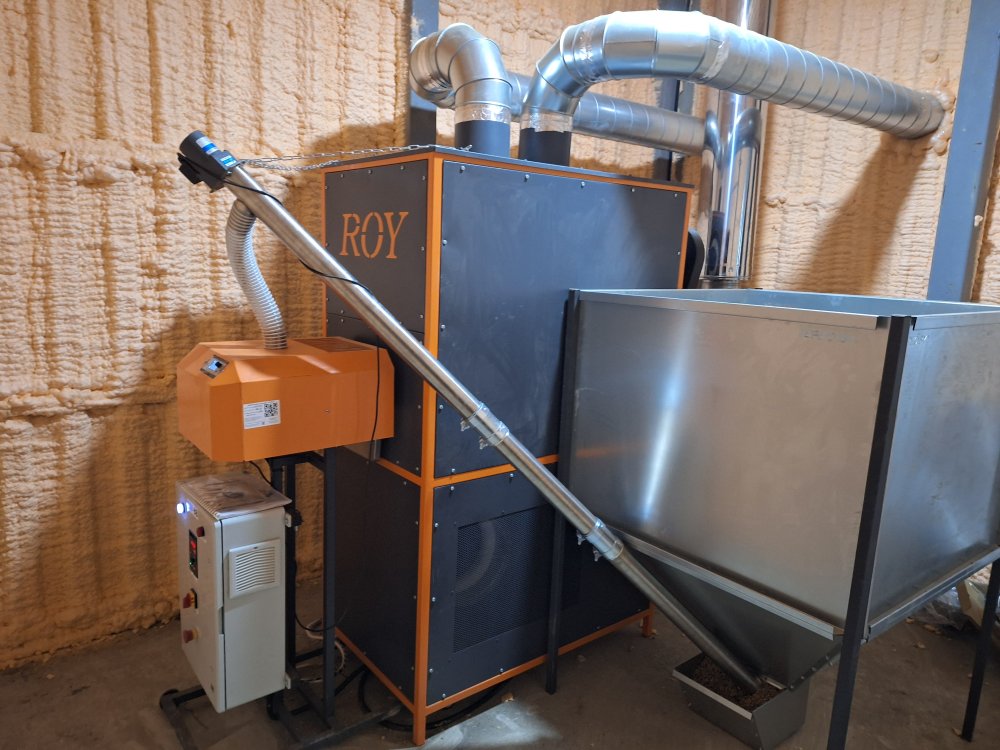 Теплогенератор воздушный ROY 50 кВт на пеллетах